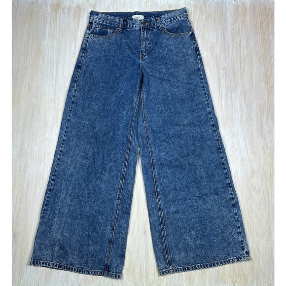 BDG Urban Outfitters A-Wide High Rise Wide Leg Casual Blue Denim Y2K Jeans 31 - Picture 1 of 16